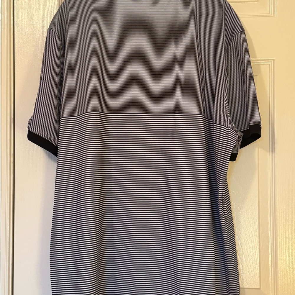 U.S. Polo Assn. Men's Polo Shirt - Black and White Stripes - Picture 4 of 7